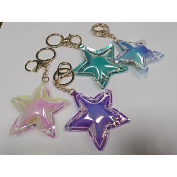 Iridescence PVC Star Keychain